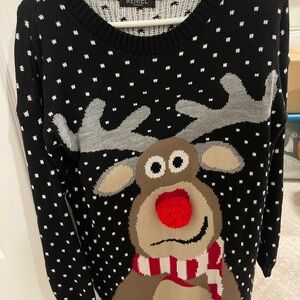 Black Reindeer Sweater